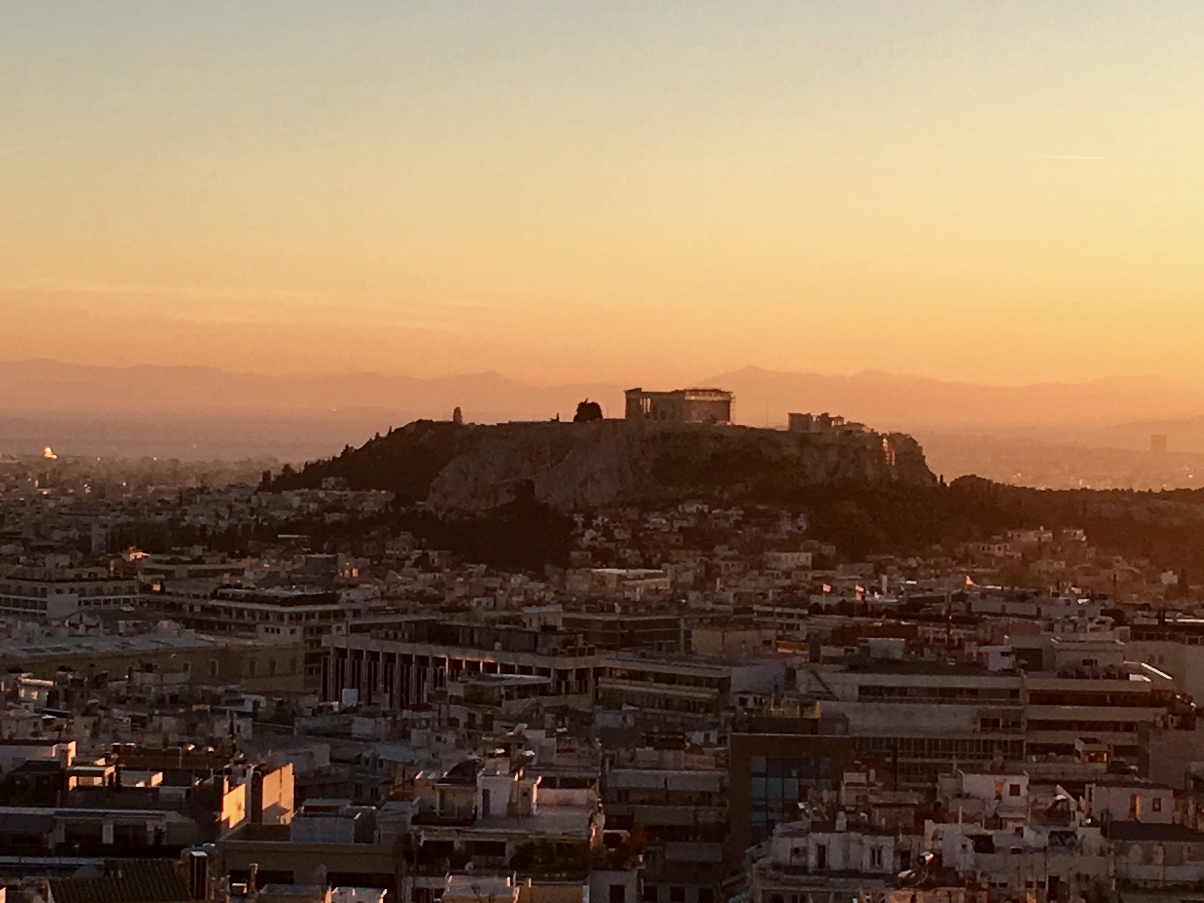Sunset Over The Acropolis, Athens, Greece
