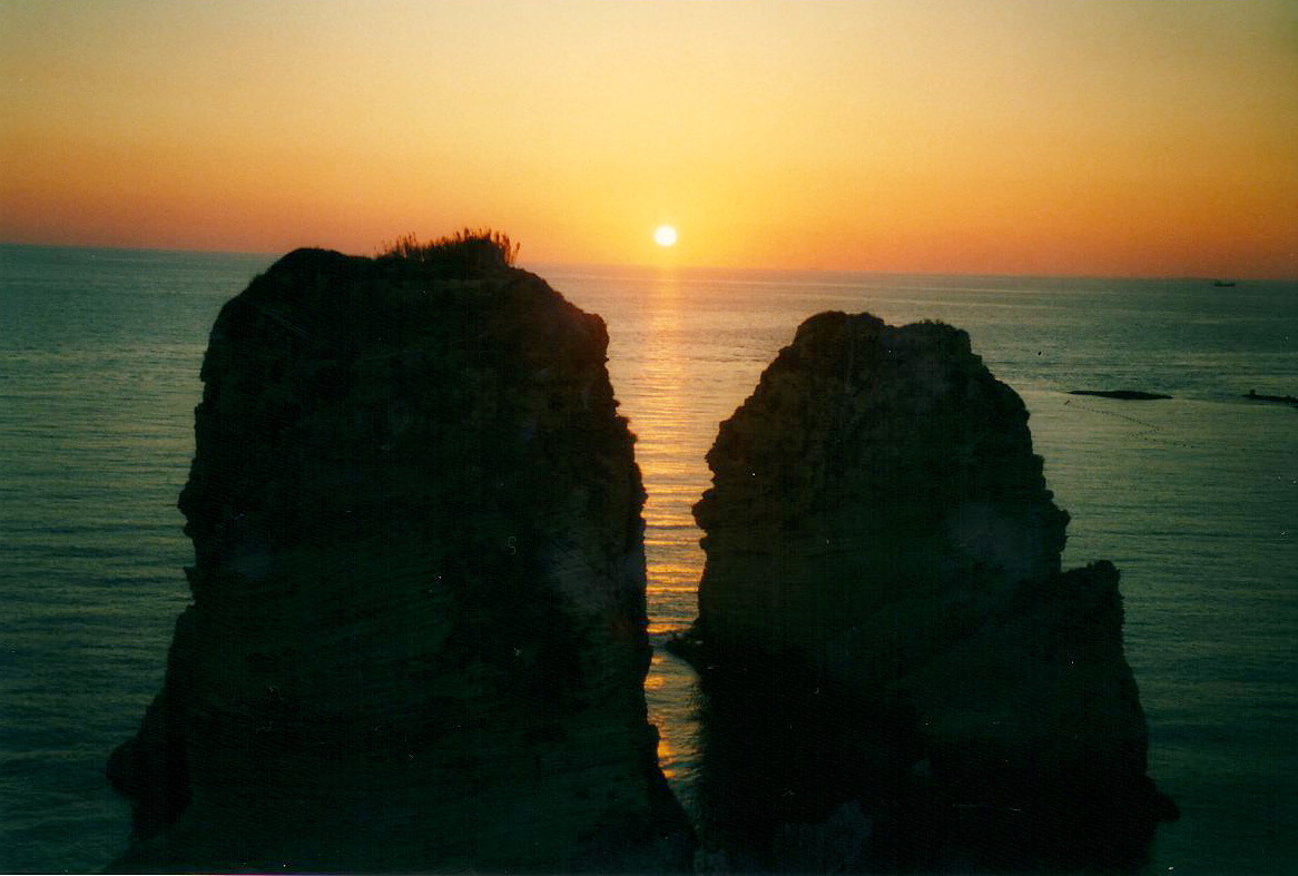 Sunset Over Pigeon Rocks, Beirut